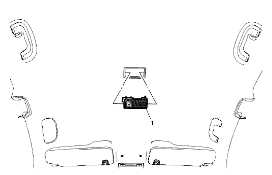 Fig. 16: Rear Seat Position Center Courtesy Lamp