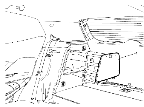 Fig. 31: Quarter Stowage Pocket Door - Right Side Outer