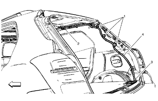 Fig. 6: Sunroof Housing Rear Drain Hose